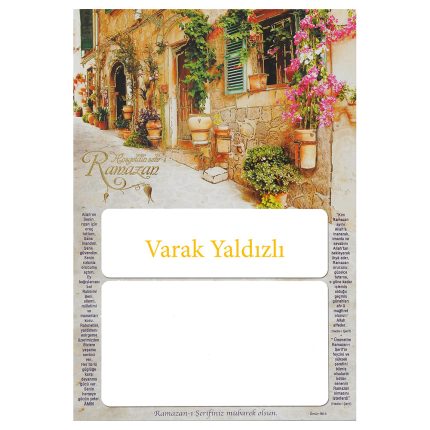 İM4 YALDIZLI İMSAKİYE KARTONU