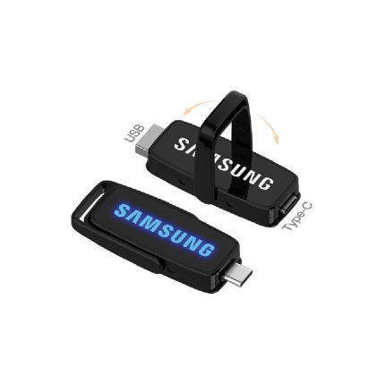 AHLAT SİYAH 64GB TYPE-C OTG IŞIKLI USB BELLEK