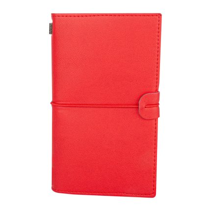 KUĞULU KIRMIZI TARİHSİZ DEFTER (11,5X20 CM)